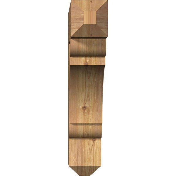 Olympic Craftsman Smooth Bracket, Western Red Cedar, 5 1/2W X 28D X 28H